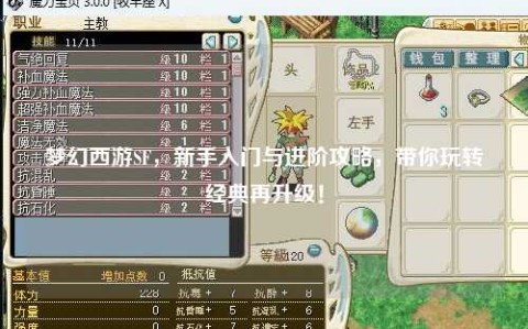 梦幻西游SF，新手入门与进阶攻略，带你玩转经典再升级！